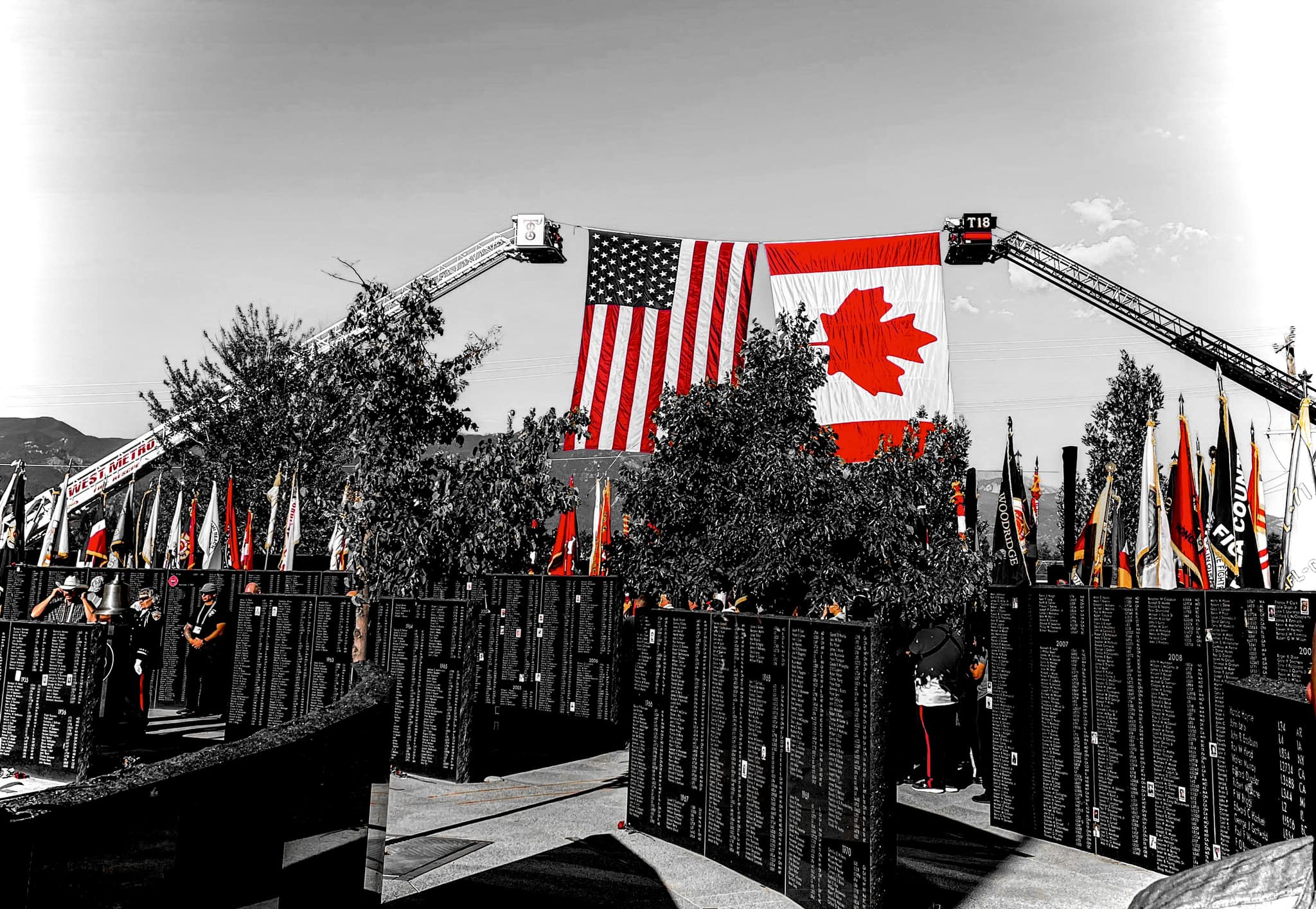 Honor guard at a memorial service